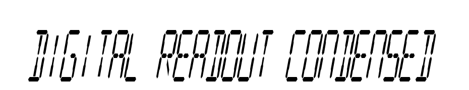 Digital Readout Condensed Font Download Free