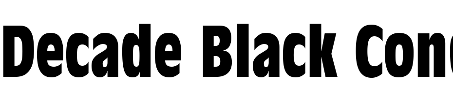 Decade Black Condensed SSi Black Condensed Font Download Free