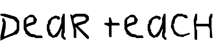 Dear Teacher Nor Font Download Free