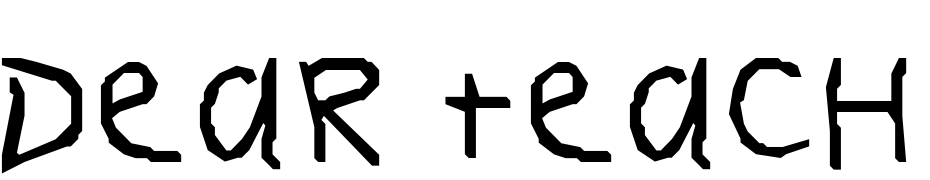 Dear Teacher Nor Font Download Free