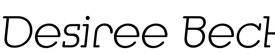 Desiree Becker Extra Light Italic Font Download Free