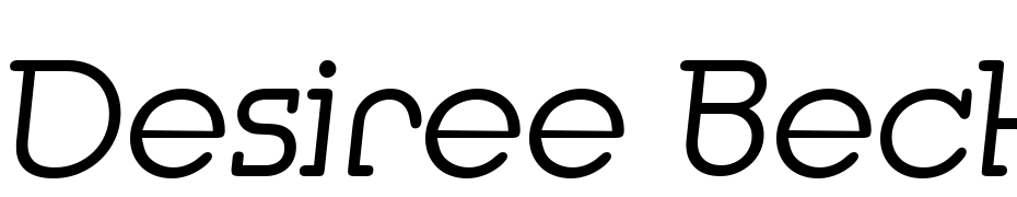 Desiree Becker Light Italic Font Download Free