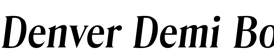 Denver Demi Bold Ita Font Download Free