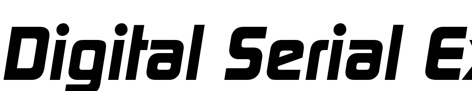 Digital Serial Extra Bold Regular Italic Font Download Free
