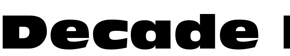 Decade Black SSi Extra Black Font Download Free