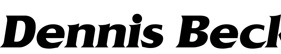 Dennis Becker Extra Bold Italic Font Download Free
