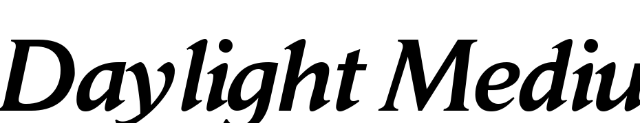 Daylight Medium Regular Italic Font Download Free