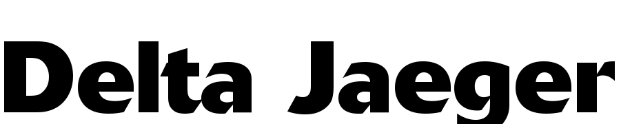 Delta Jaeger Bold Yazı tipi ücretsiz indir