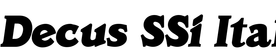 Decus SSi Italic Font Download Free