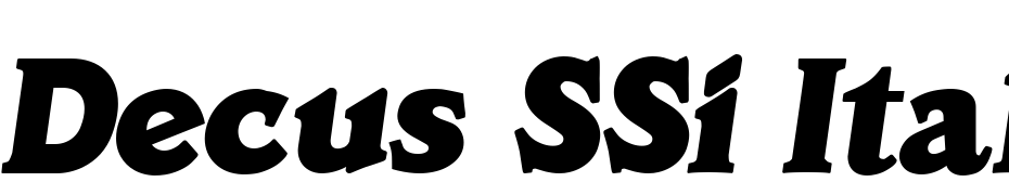 Decus SSi Italic Font Download Free
