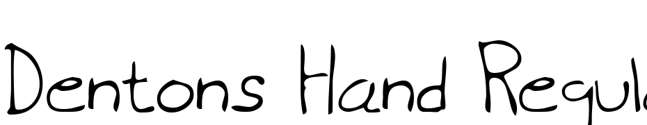Dentons Hand Regular Font Download Free