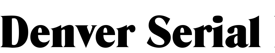 Denver Serial Black Regular Font Download Free