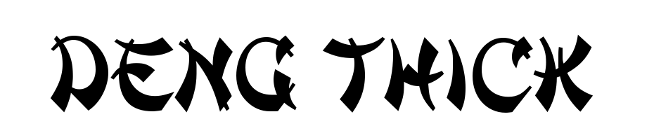 Deng Thick Font Download Free