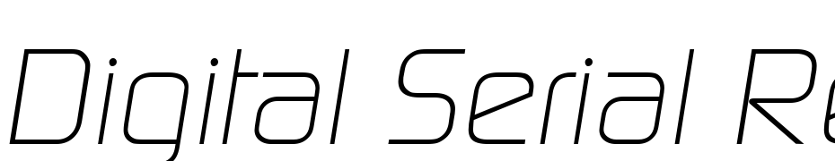Digital Serial Regular Italic Font Download Free