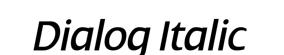 Dialog Italic Font Download Free