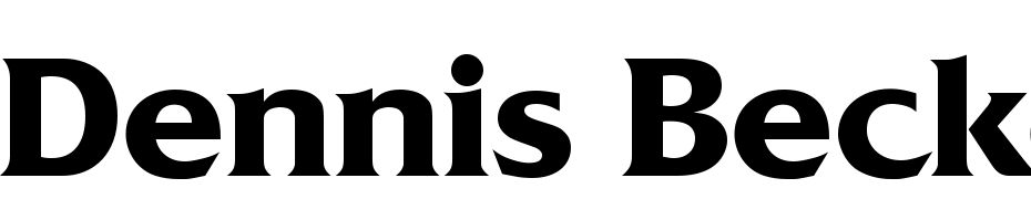 Dennis Becker Bold Font Download Free