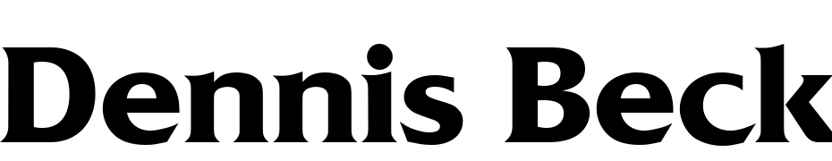 Dennis Becker Bold Font Download Free