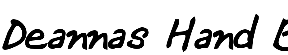 Deannas Hand Bold Font Download Free