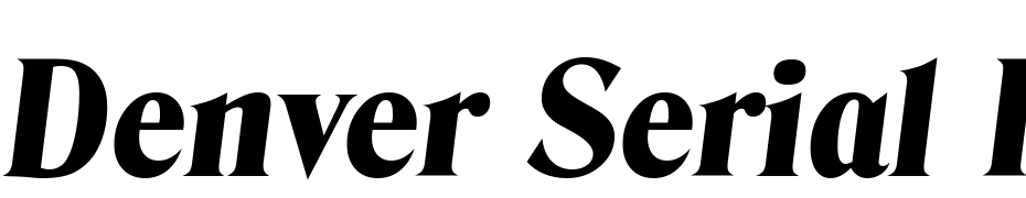 Denver Serial Heavy Regular Italic Font Download Free