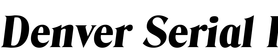 Denver Serial Heavy Regular Italic Font Download Free