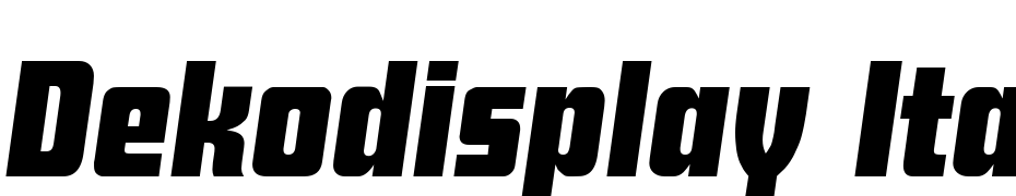 Dekodisplay Italic Font Download Free
