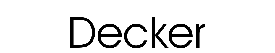 Decker cкачати шрифт безкоштовно