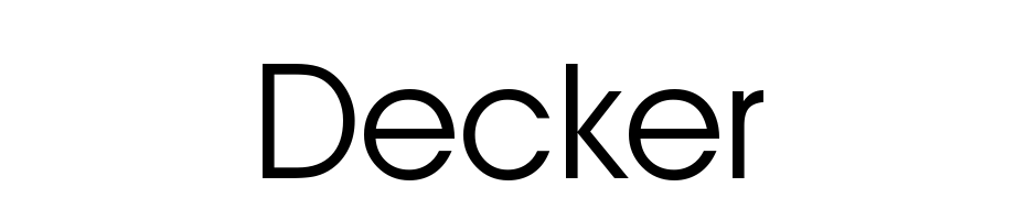 Decker Font Download Free