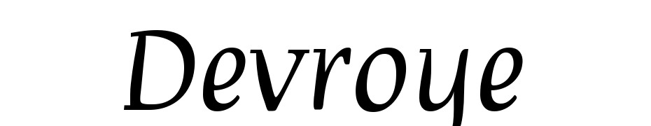 Devroye Font Download Free