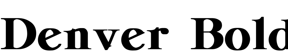 Denver Bold Font Download Free