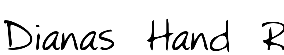 Dianas Hand Regular Font Download Free