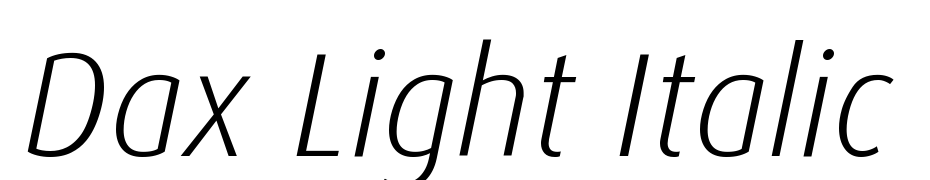 Dax Light Italic Font Download Free