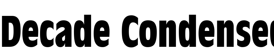 Decade Condensed SSi Bold Condensed Font Download Free