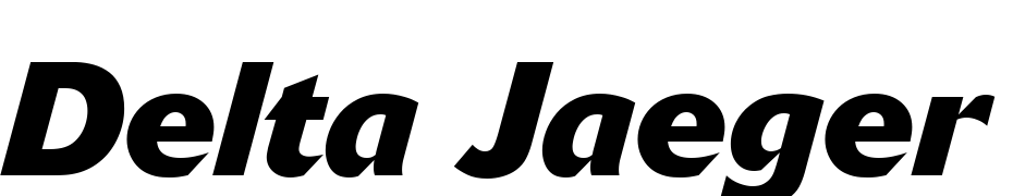 Delta Jaeger Bold Italic Font Download Free