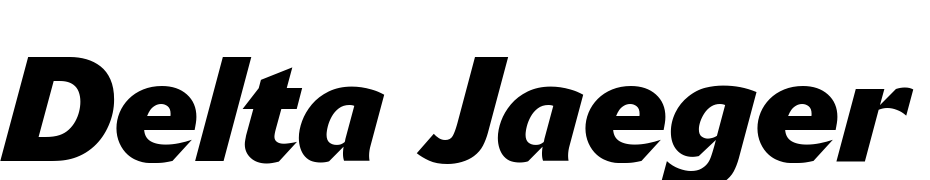 Delta Jaeger Bold Italic Font Download Free