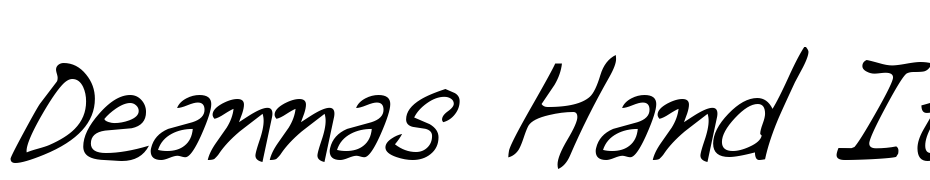 Deannas Hand Italic Font Download Free