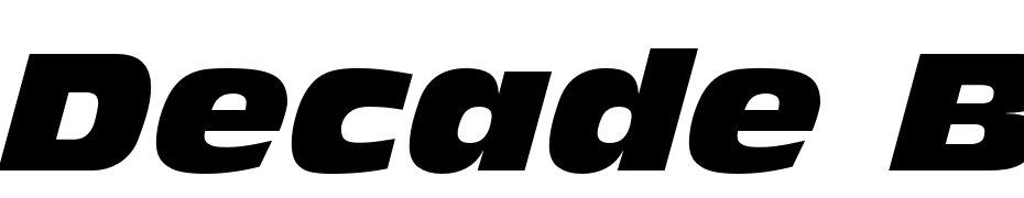 Decade Black SSi Extra Black Italic Font Download Free