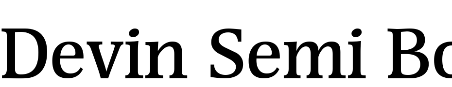 Devin Semi Bold Font Download Free