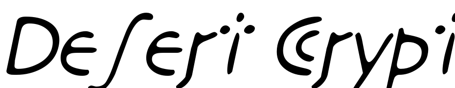 Desert Crypt Oblique Font Download Free