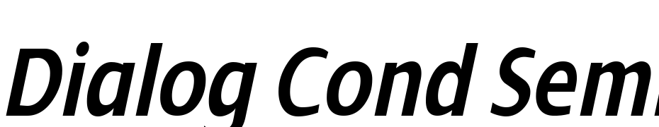 Dialog Cond Semi Bold Italic Font Download Free