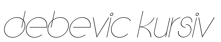 Debevic Kursiv Font Download Free