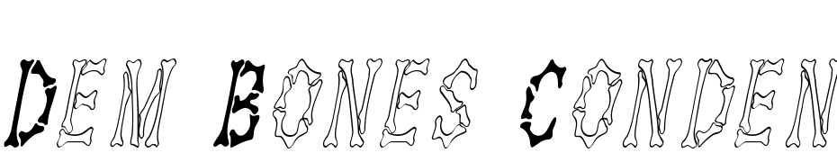 Dem Bones Condensed Italic Font Download Free