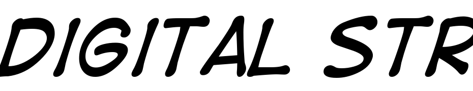 Digital Strip Italic Font Download Free