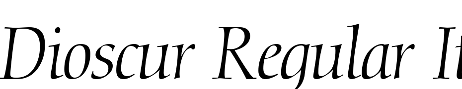 Dioscur Regular Italic Font Download Free