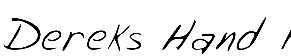 Dereks Hand Regular Font Download Free