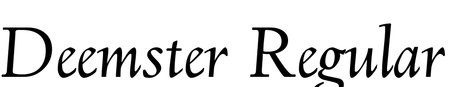 Deemster Regular Italic Font Download Free