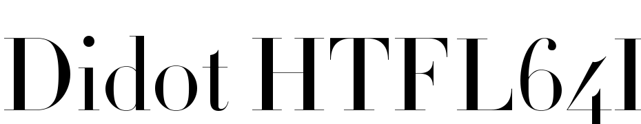 Didot HTF L64 Light Font Download Free