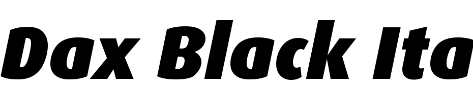 Dax Black Italic Font Download Free