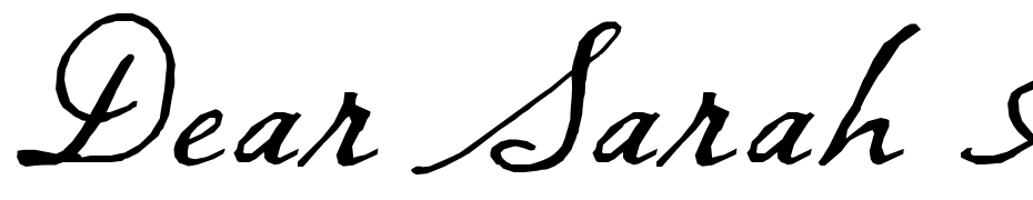 Dear Sarah Alt One Font Download Free
