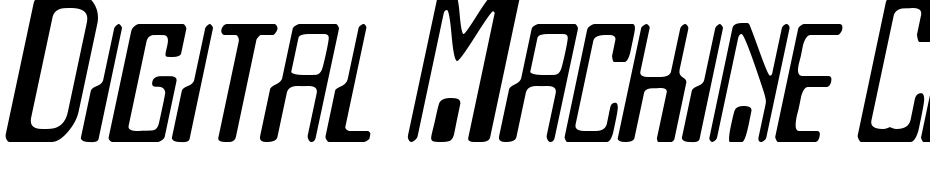 Digital Machine Condensed Oblique Font Download Free