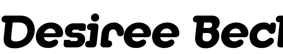 Desiree Becker Extra Bold Italic Polices Telecharger